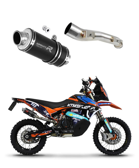 KTM 790 Adventure 2019 - 2023 Exhaust Silencer Muffler GP1 BLACK + dB killer medium 20 m. - Dominator motociklo duslintuvas