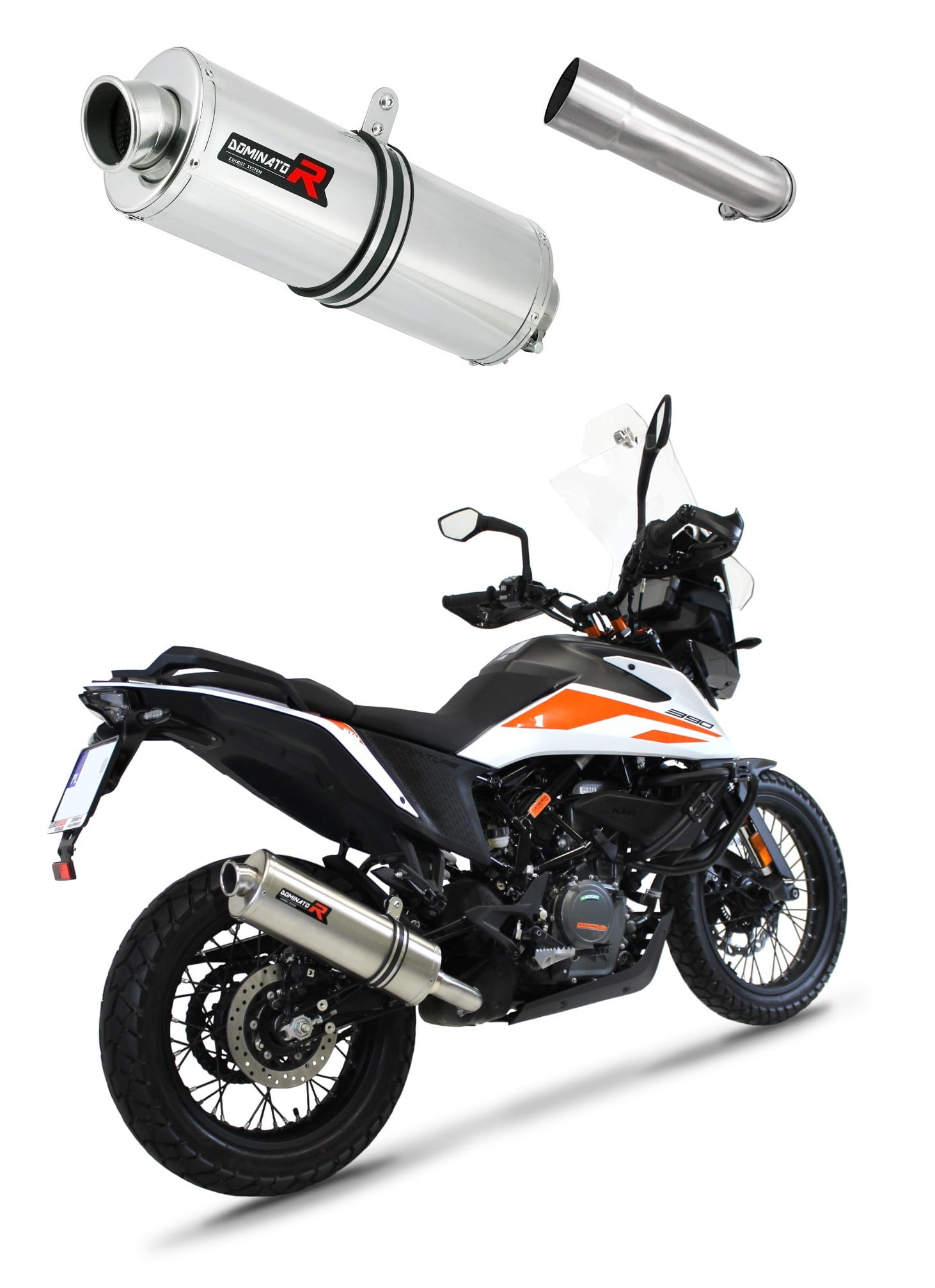 KTM 390 Adventure 2020 - 2024 Exhaust Silencer Muffler OV + dB killer medium 20 m. - Dominator motociklo duslintuvas
