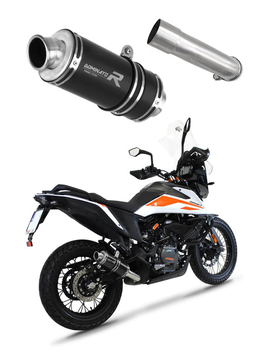 KTM 390 Adventure 2020 - 2024 Exhaust Silencer Muffler GP1 BLACK + dB killer medium 20 m. - Dominator motociklo duslintuvas