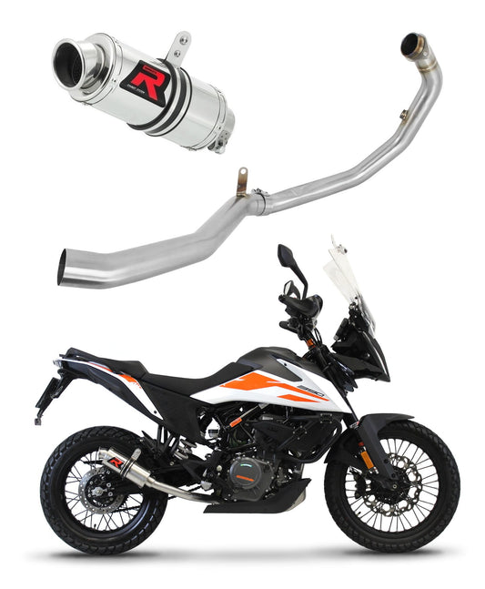 KTM 390 Adventure 2020 - 2024 Full Exhaust System Collector Silencer GP1 + dB killer medium 20 m. - Dominator motociklo duslintuvas