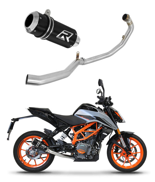 KTM 390 Duke 2021 - 2023 Full Exhaust System Collector Silencer GP BLACK + dB killer medium