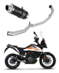 KTM 390 Adventure 2020 - 2024 Full Exhaust System Collector Silencer GP1 BLACK + dB killer medium 20 m. - Dominator motociklo duslintuvas