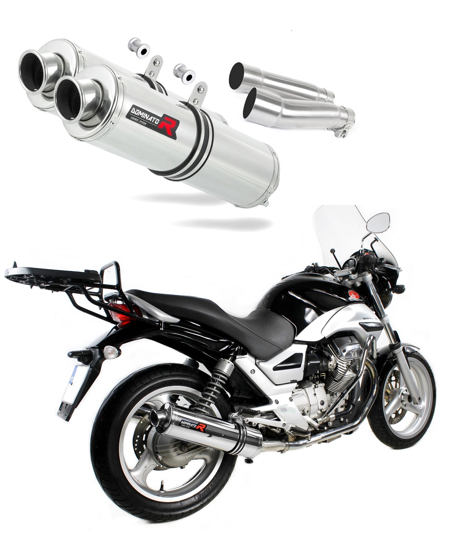 Moto Guzzi BREVA ie 750 2003 - 2009 Exhaust Silencer Muffler ST + dB killer medium 20 m. - Dominator motociklo duslintuvas