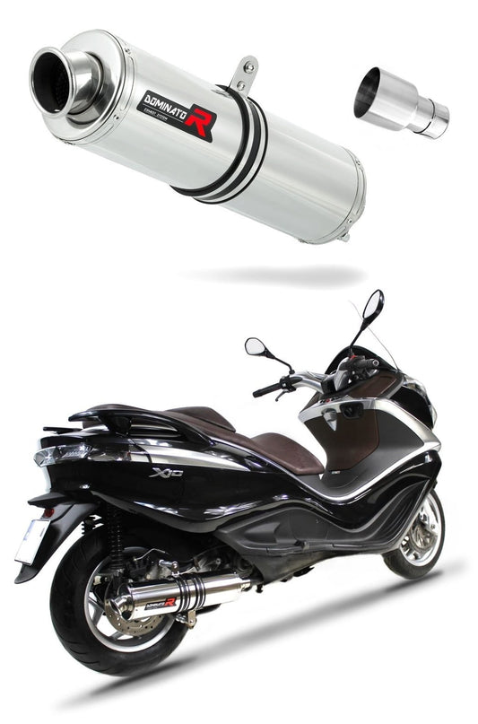 Piaggio X10 125 2012 - 2016 Exhaust Silencer Muffler ST + dB killer medium 20 m. - Dominator motociklo duslintuvas