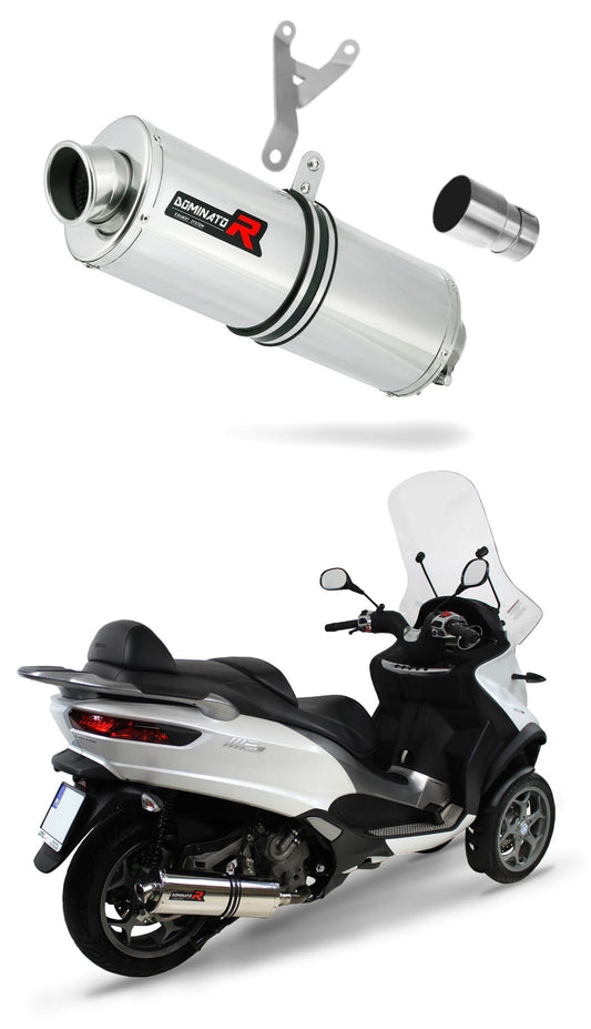 Piaggio MP3 500 2008 - 2022 Exhaust Silencer Muffler OV + dB killer medium 20 m. - Dominator motociklo duslintuvas