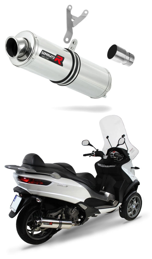 Piaggio MP3 500 2008 - 2022 Exhaust Silencer Muffler ST + dB killer medium 20 m. - Dominator motociklo duslintuvas