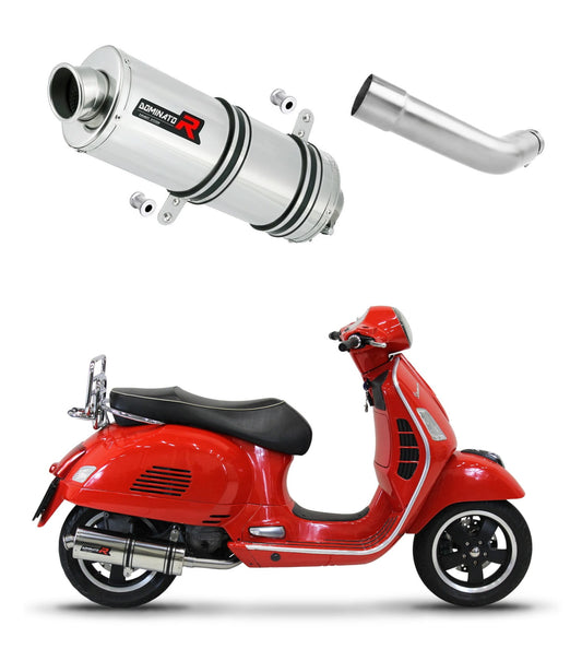 Piaggio Vespa GTS 125 2007 - 2012 Exhaust Silencer Muffler OV + dB killer medium 20 m. - Dominator motociklo duslintuvas