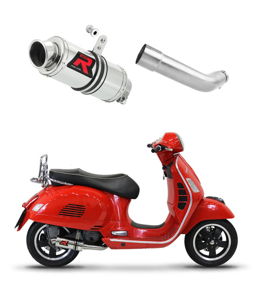 Piaggio Vespa GTS 125 2007 - 2012 Exhaust Silencer Muffler GP1 + dB killer medium 20 m. - Dominator motociklo duslintuvas