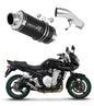 Suzuki GSF 650 BANDIT N / S 2007 - 2016 Exhaust Silencer Muffler GP1 BLACK + dB killer medium 20 m. - Dominator motociklo duslintuvas
