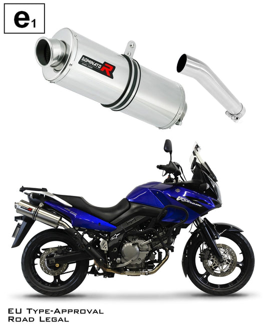 DL 650 V-STROM EU Approved Exhaust Silencer OVAL 2004 - 2006 20 m. - Dominator motociklo duslintuvas