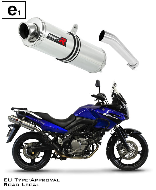 DL 650 V-STROM EU Approved Exhaust Silencer ROUND 2004 - 2006 20 m. - Dominator motociklo duslintuvas