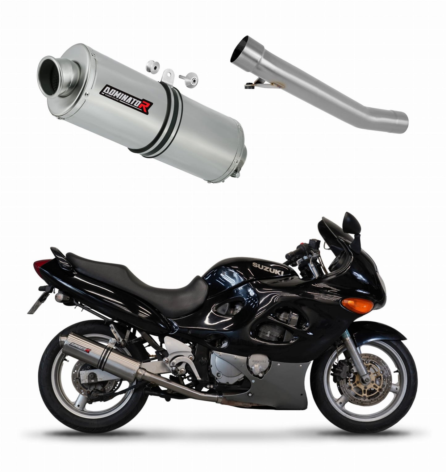 Suzuki GSXF 600 1998 - 2006 Exhaust Silencer Muffler OV + dB killer medium 19 m. - Dominator motociklo duslintuvas