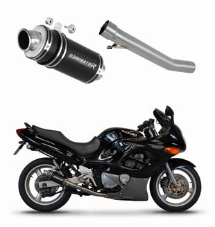 Suzuki GSXF 600 1998 - 2006 Exhaust Silencer Muffler GP1 BLACK + dB killer medium