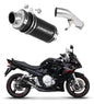 Suzuki GSXF 650 2007 - 2016 Exhaust Silencer Muffler GP1 BLACK + dB killer medium 20 m. - Dominator motociklo duslintuvas