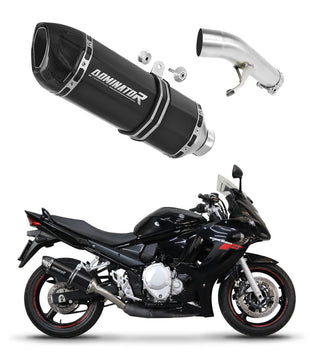 Suzuki GSXF 650 2007 - 2016 Exhaust Silencer Muffler HP1 BLACK + dB killer medium