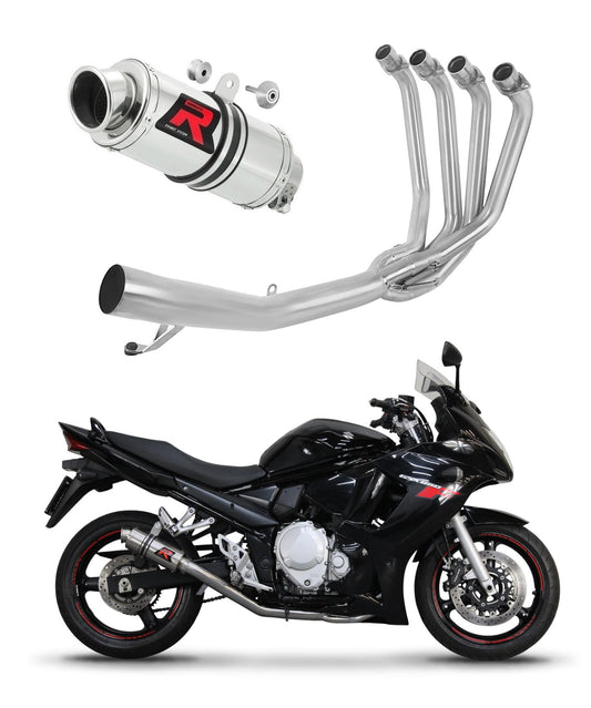 Suzuki GSXF 650 2007 - 2016 Full Exhaust System Collector Silencer GP1 + dB killer 20 m. - Dominator motociklo duslintuvas