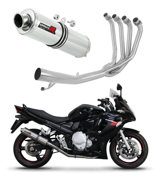 Suzuki GSXF 650 2007 - 2016 Full Exhaust System Collector Silencer ST + dB killer 20 m. - Dominator motociklo duslintuvas