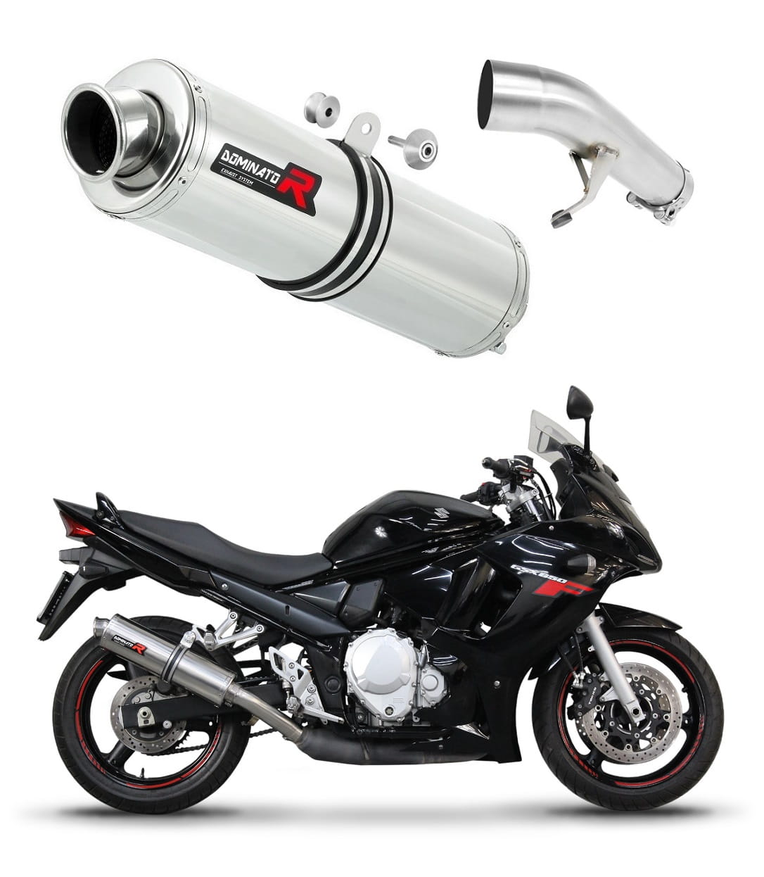 Suzuki GSXF 650 2007 - 2016 Exhaust Silencer Muffler ST + dB killer medium 20 m. - Dominator motociklo duslintuvas