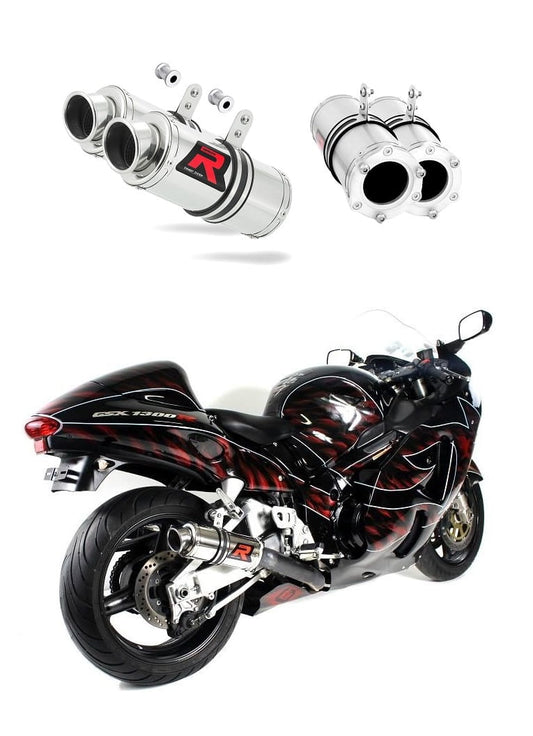 Suzuki GSXR 1300 Hayabusa 1999 - 2007 Exhaust Silencer Muffler GP1 + dB killer medium 19 m. - Dominator motociklo duslintuvas