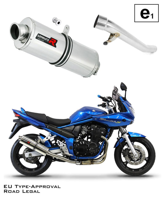 GSF 650 S BANDIT EU Approved Exhaust Silencer OVAL 2005 - 2006 20 m. - Dominator motociklo duslintuvas