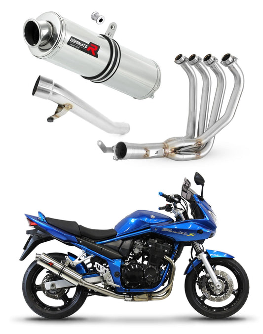 Suzuki GSF 650 BANDIT N / S 2005 - 2006 Full Exhaust System Collector Silencer ST + dB killer medium 20 m. - Dominator motociklo duslintuvas