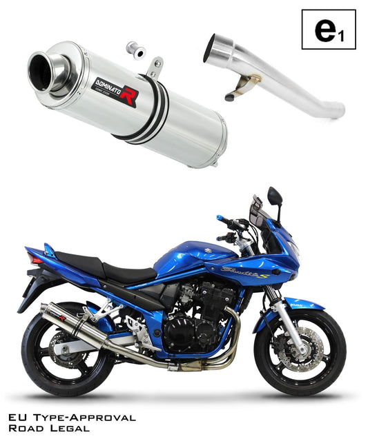 GSF 650 S BANDIT EU Approved Exhaust Silencer ROUND 2005 - 2006 20 m. - Dominator motociklo duslintuvas