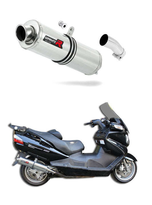 Suzuki BURGMAN 650 2002 - 2012 Exhaust Silencer Muffler ST + dB killer medium 20 m. - Dominator motociklo duslintuvas