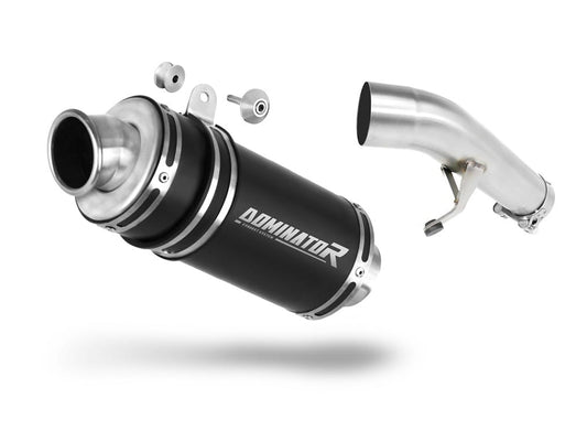 Suzuki GSX 1250 FA 2010 - 2016 Exhaust Silencer Muffler GP1 BLACK + dB killer medium 20 m. - Dominator motociklo duslintuvas