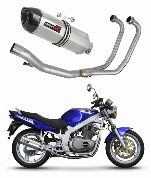 Suzuki GS 500F 2004 - 2014 Full Exhaust System Collector Silencer HP1 + dB killer medium