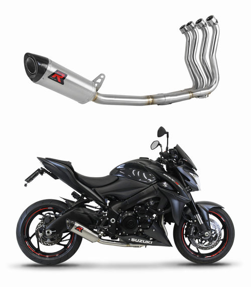 Suzuki GSX-S 1000 / F 2015 - 2020 Low Level Full Exhaust System Collector Silencer HP8 + dB killer medium