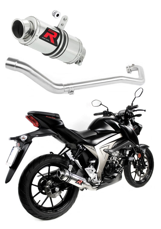 Suzuki GSX S 125 2017 - 2019 Full Exhaust System Collector Silencer GP1 + dB killer medium 20 m. - Dominator motociklo duslintuvas
