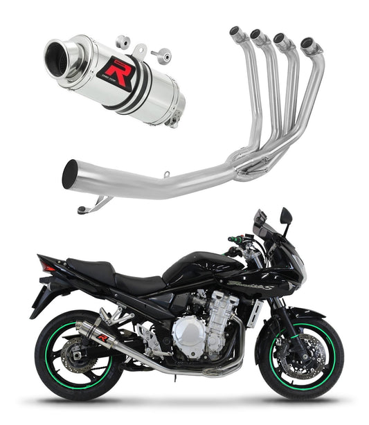 Suzuki GSF 650 BANDIT N / S 2007 - 2016 Full Exhaust System Collector Silencer GP1 + dB killer medium 20 m. - Dominator motociklo duslintuvas