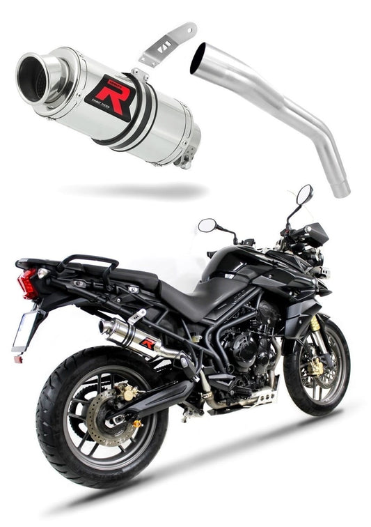 Triumph TIGER 800 XC XR 2011 - 2014 Exhaust Silencer Muffler GP1 + dB killer medium 20 m. - Dominator motociklo duslintuvas