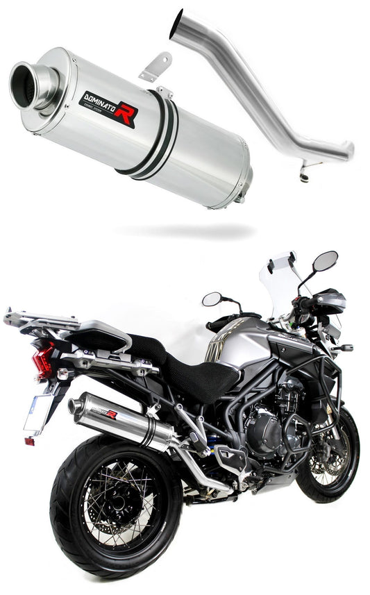Triumph TIGER EXPLORER 1200 2012 - 2015 Exhaust Silencer Muffler OV + dB killer medium 20 m. - Dominator motociklo duslintuvas
