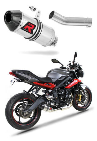 Triumph STREET TRIPLE 675 R / S / RS 2013 - 2016 Exhaust Silencer Muffler HP3 + dB killer medium