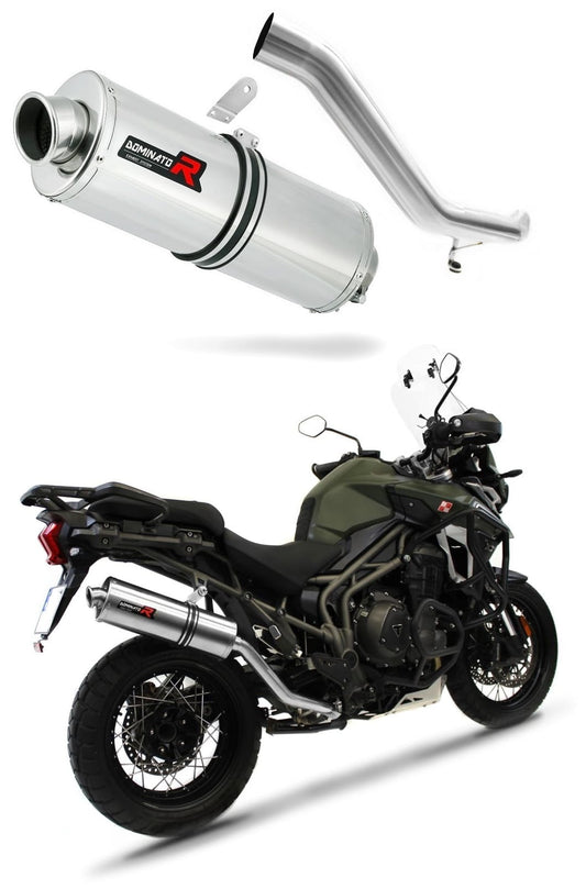 Triumph TIGER EXPLORER 1200 XC XR 2016 - 2017 Exhaust Silencer Muffler OV + dB killer medium 20 m. - Dominator motociklo duslintuvas