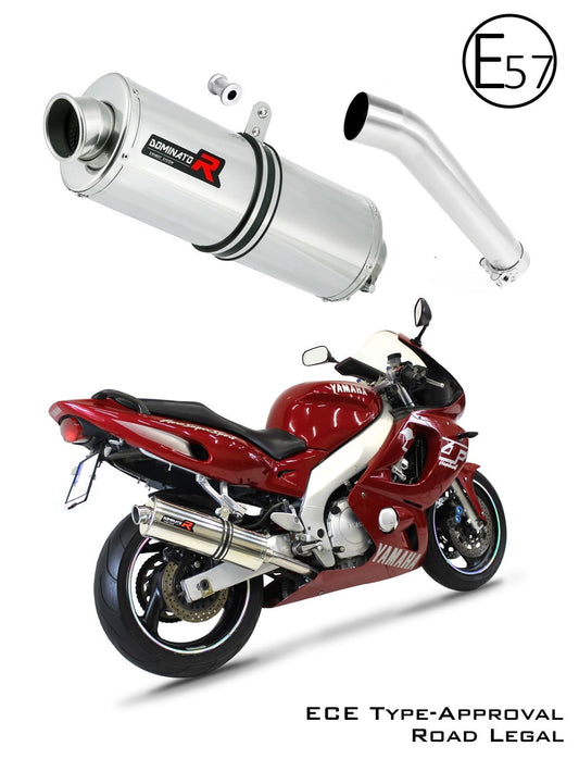 YZF 600R Thundercat EU Approved Exhaust Silencer OVAL 1996 - 2006 19 m. - Dominator motociklo duslintuvas