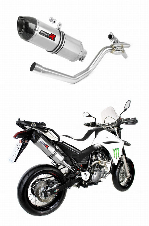 Yamaha XT 660 R 2004 - 2016 side manifold 2 in 1 Exhaust Silencer Muffler HP1 + dB killer medium