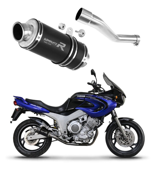 Yamaha TDM 850 Right Side 1996 - 2001 Exhaust Silencer Muffler GP1 BLACK + dB killer medium 19 m. - Dominator motociklo duslintuvas