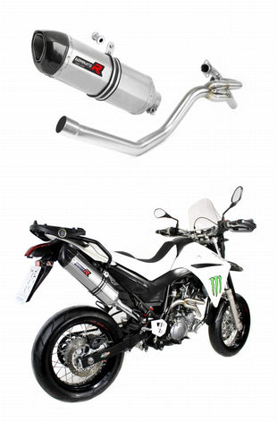 Yamaha XT 660 X 2004 - 2016 side manifold 2 in 1 Exhaust Silencer Muffler HP1 + dB killer medium