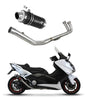 Yamaha XP 530 T-MAX 2012 - 2016 Full Exhaust System Collector Silencer GP1 BLACK + dB killer medium 20 m. - Dominator motociklo duslintuvas