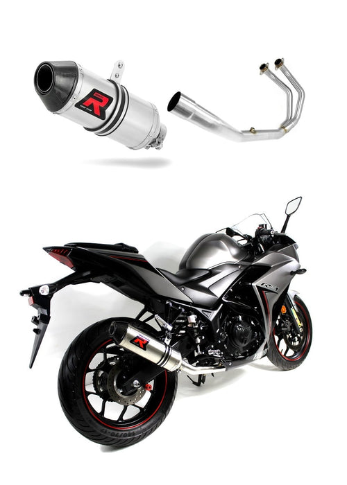 Yamaha YZF R3 2015 - 2018 Full Exhaust System Collector Silencer HP3 + dB killer medium