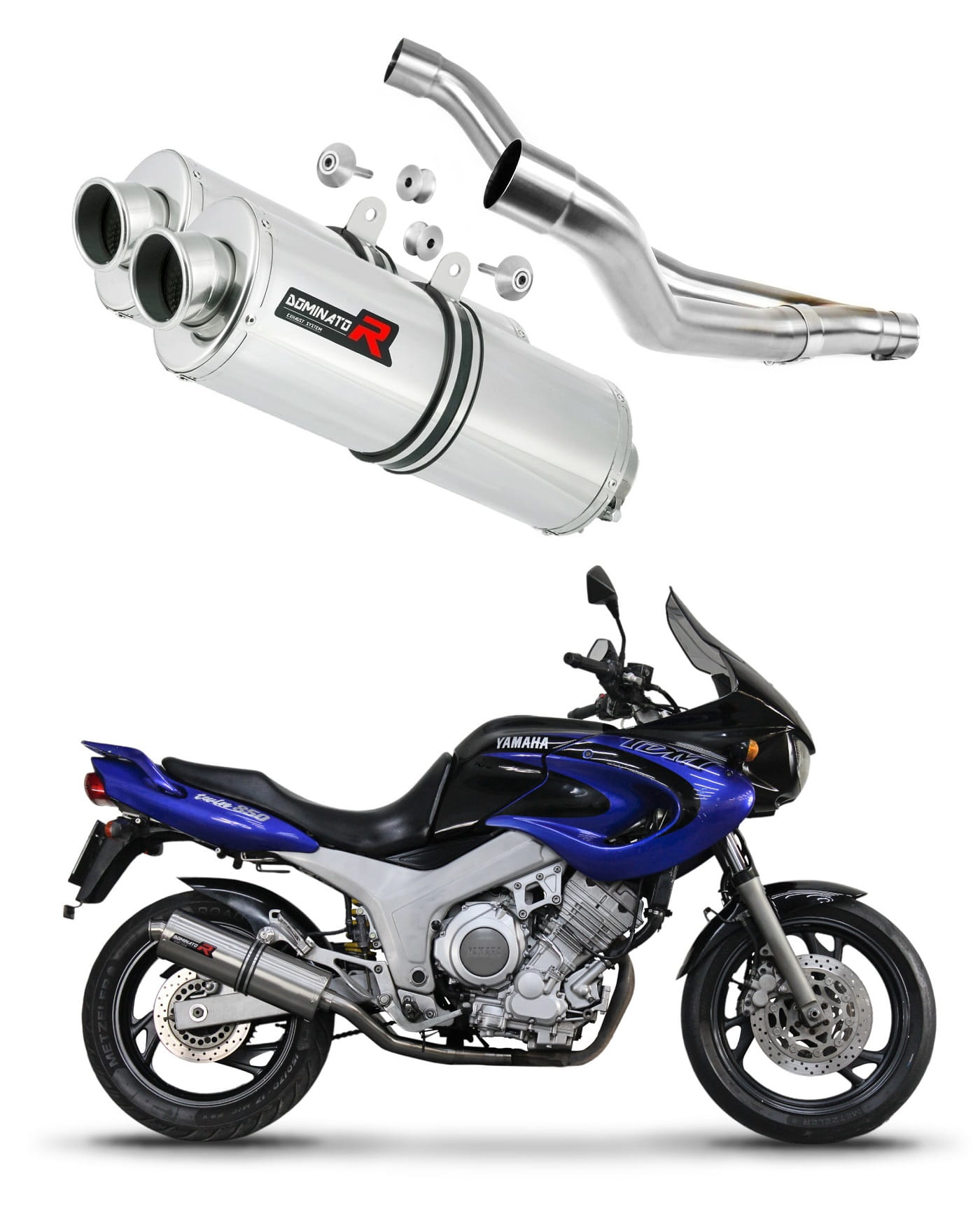 Yamaha TDM 850 1991 - 1995 Exhaust Silencer Muffler OV + dB killer medium 19 m. - Dominator motociklo duslintuvas