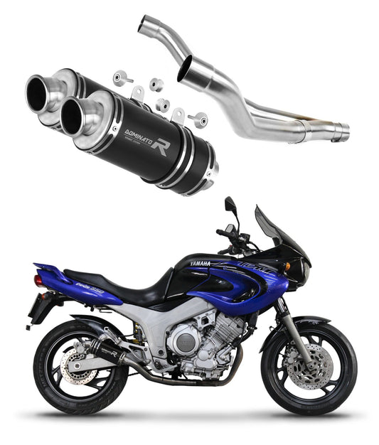 Yamaha TDM 850 1991 - 1995 Exhaust Silencer Muffler GP1 BLACK + dB killer medium 19 m. - Dominator motociklo duslintuvas