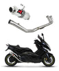 Yamaha T-MAX 500 2008 - 2011 Full Exhaust System Collector Silencer GP1 + dB killer medium 20 m. - Dominator motociklo duslintuvas