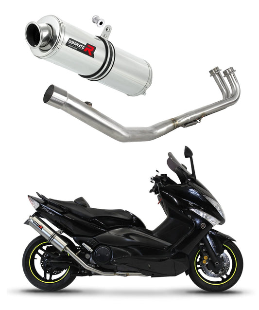 Yamaha T-MAX 500 2008 - 2011 Full Exhaust System Collector Silencer ST + dB killer medium 20 m. - Dominator motociklo duslintuvas