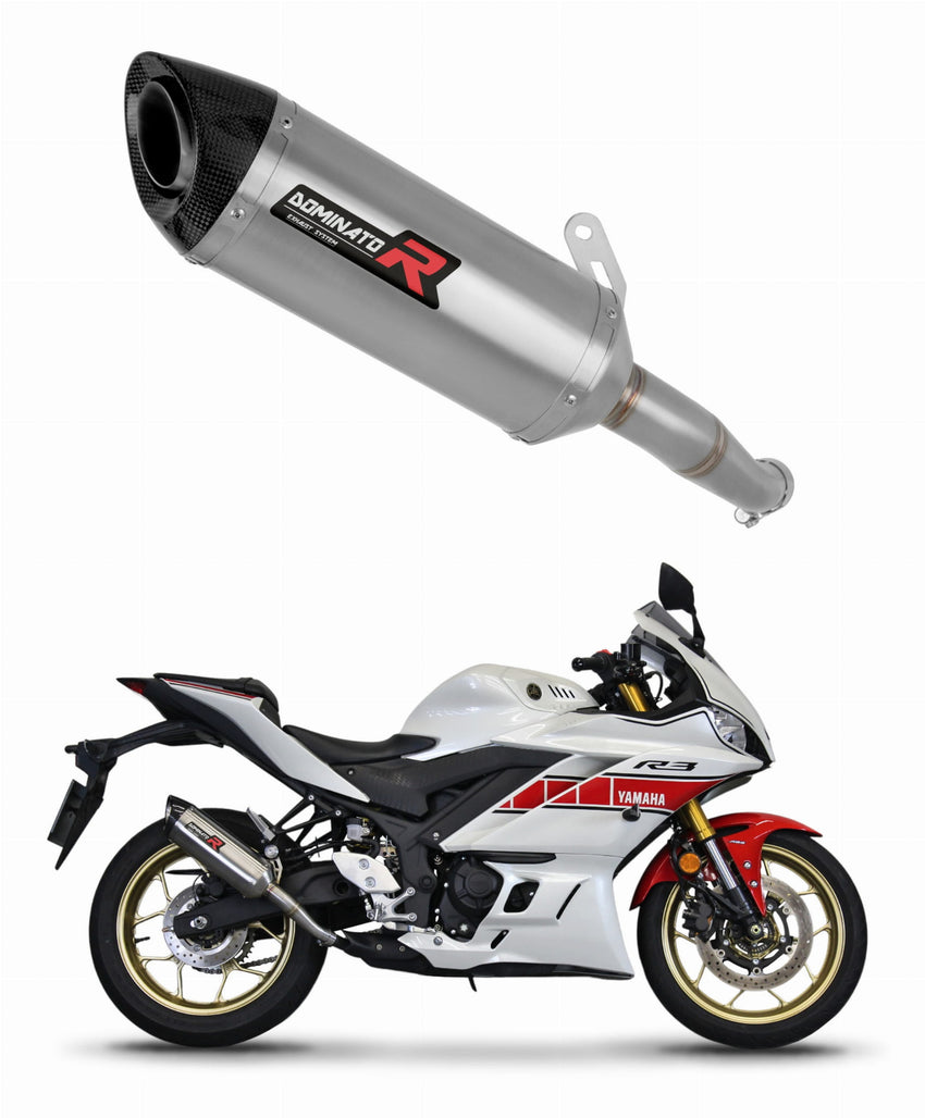 Yamaha YZF-R3 2019 - 2024 Exhaust Silencer Muffler HP8 + dB killer medium 20 m.
