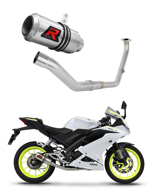 Yamaha YZF R125 2021 - 2024 Full Exhaust System Collector Silencer GP + dB killer medium