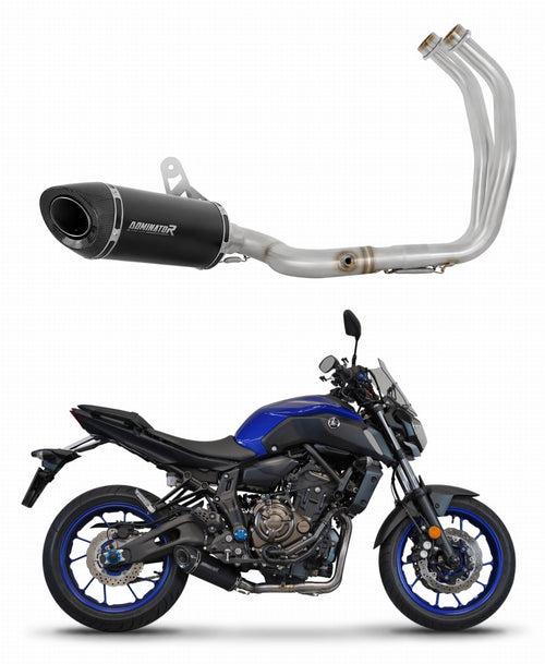 Yamaha MT 07 TRACER 2016 - 2019 Full Exhaust System Collector Silencer HP8 BLACK + dB killer