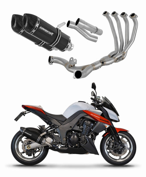 Kawasaki Z1000 2014 - 2016 Full Exhaust System Collector Silencer HP1 BLACK + dB killer